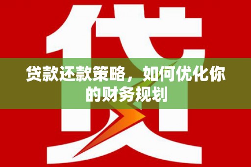尼勒克贷款还款策略，如何优化你的财务规划