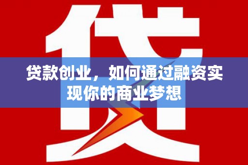 尼勒克贷款创业，如何通过融资实现你的商业梦想