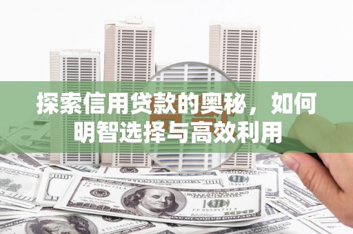 尼勒克探索信用贷款的奥秘，如何明智选择与高效利用