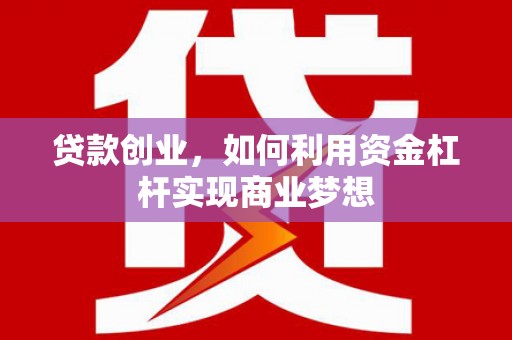 尼勒克贷款创业，如何利用资金杠杆实现商业梦想